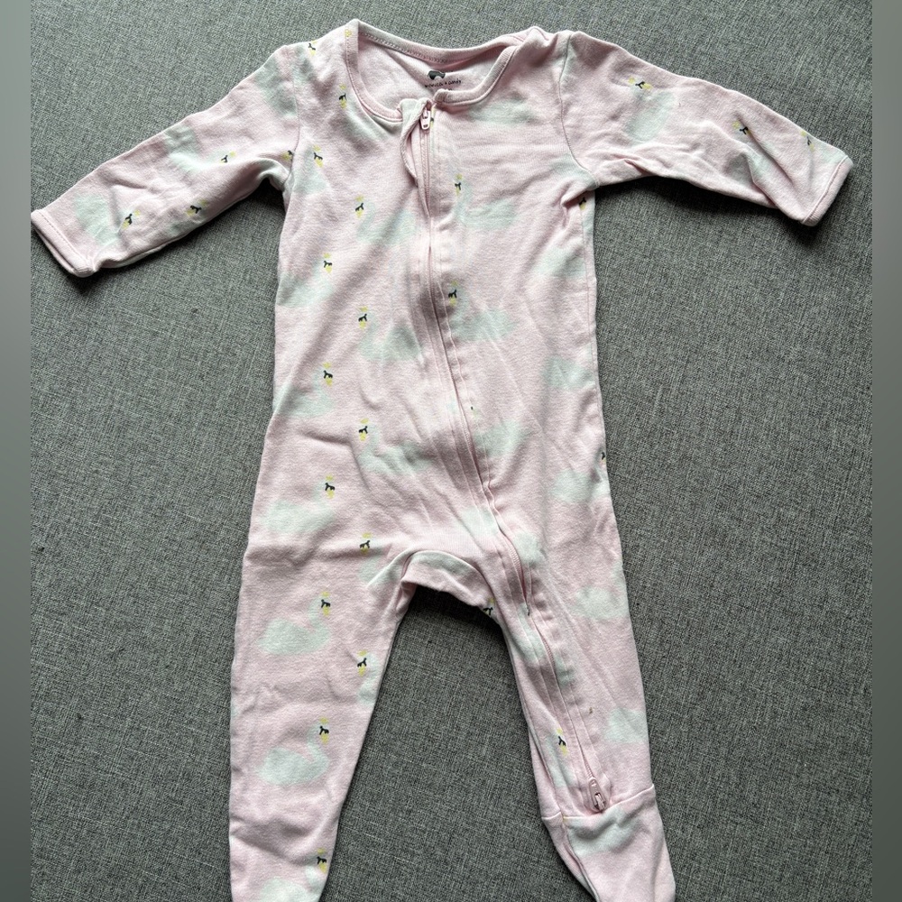 Charming Light Pink Kids Footie